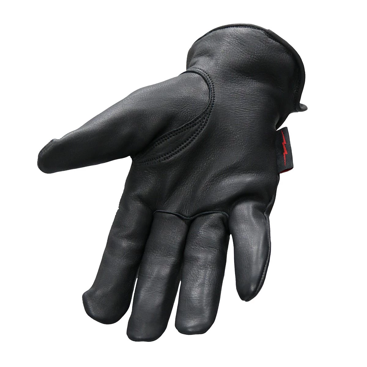 Hot Leathers GVD2004 Uni-Sex 'Red And Black Flannel Lined' Deer Skin Leather Gloves Riding Gear