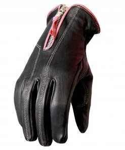 Hot Leathers GVL1009 Ladies Driving Gloves With Pink Piping Riding Gear