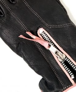 Hot Leathers GVL1009 Ladies Driving Gloves With Pink Piping Riding Gear