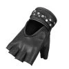 Hot Leathers GVL1010 Ladies Fingerless Gel Palm Gloves With Studs