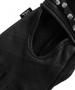 Hot Leathers GVL1010 Ladies Fingerless Gel Palm Gloves With Studs