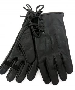 Hot Leathers GVL1011 Black Side Lace Ladies Leather Glove Riding Gear