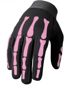 Riding Gear Hot Leathers GVL2006 Pink Skeleton Ladies Mechanics Gloves