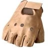 Hot Leathers GVM1005 Brown Unlined Fingerless Leather Gloves With Padded Palm