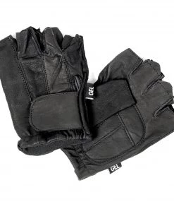 Riding Gear Hot Leathers GVM1011 Naked Leather Unlined Fingerless Gloves With Padded Gel Palm