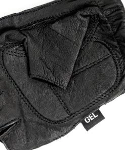 Riding Gear Hot Leathers GVM1011 Naked Leather Unlined Fingerless Gloves With Padded Gel Palm