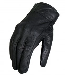 Hot Leathers GVM1023 Naked Leather Vented Knuckle Guard Gloves Riding Gear