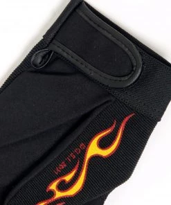 Hot Leathers GVM2004 Yellow And Red Flame Mechanics Gloves