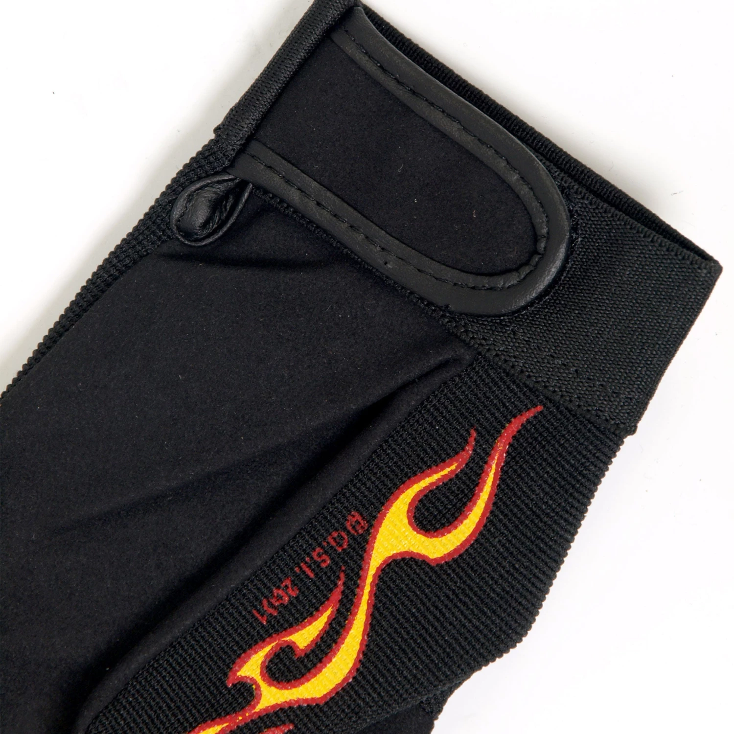 Hot Leathers GVM2004 Yellow And Red Flame Mechanics Gloves