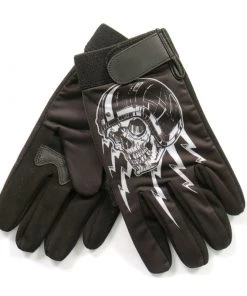 Hot Leathers GVM3005 Sublimated 3/4 Skull Mechanics Glove Riding Gear