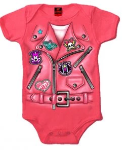 Kid's Gear Hot Leathers GYS1035 Girls Leather Jacket Baby Bodysuit