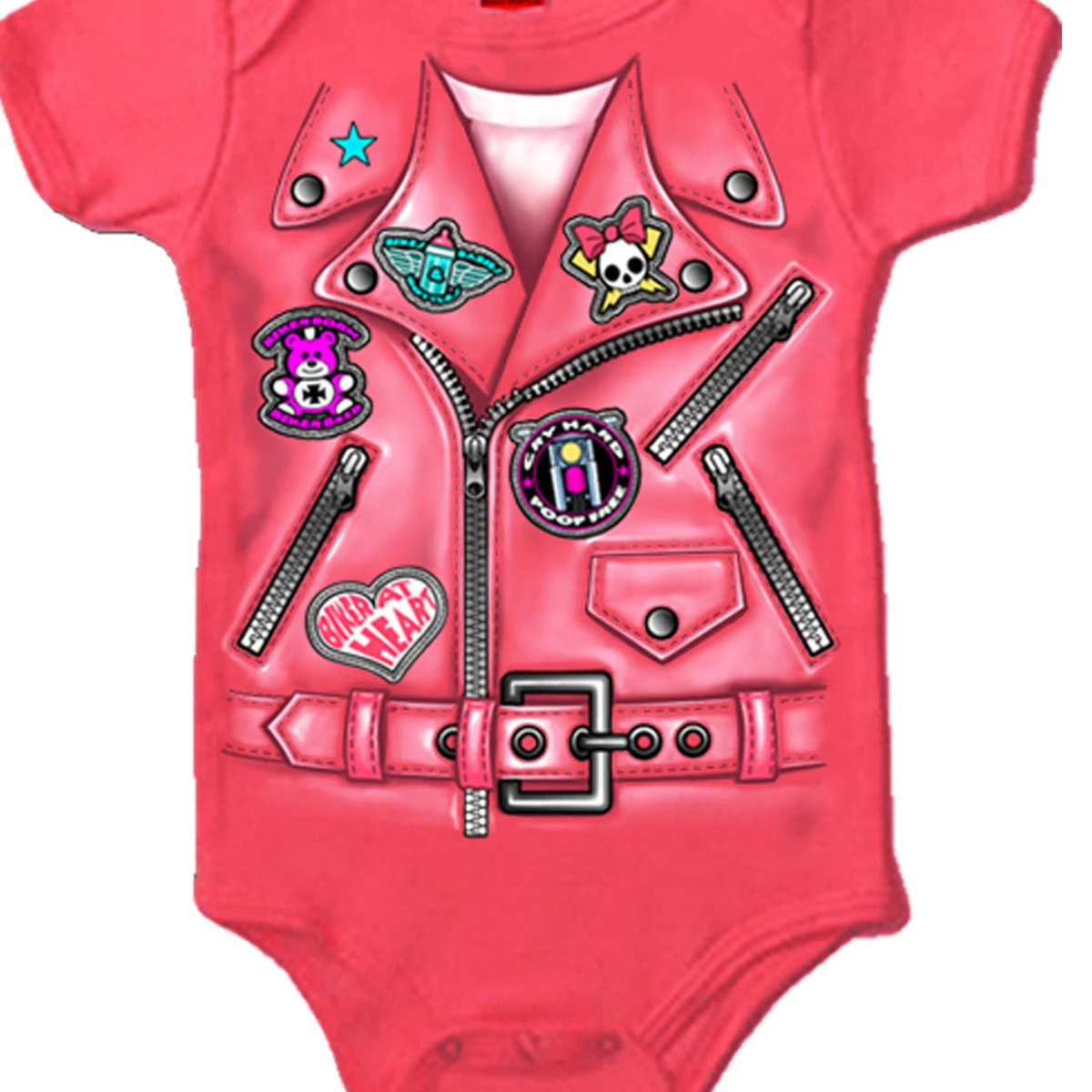 Kid's Gear Hot Leathers GYS1035 Girls Leather Jacket Baby Bodysuit