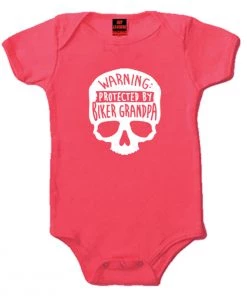 Hot Leathers GYS1037 Biker Grandpa Pink Baby Bodysuits Kid's Gear