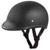 Riding Gear Daytona Helmets H1-B ‘Hawk’ Polo Style Dull Black Half Face Helmet