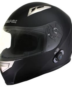 Hawk Helmets Hawk H500 Flat Black Bluetooth Full Face Motorcycle Helmet