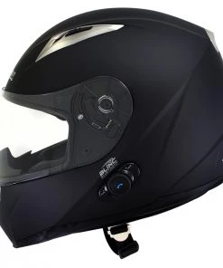 Hawk Helmets Hawk H500 Flat Black Bluetooth Full Face Motorcycle Helmet