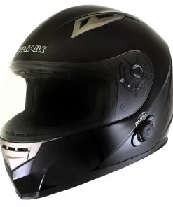 Hawk Helmets Riding Gear Hawk H-510 Glossy Black Bluetooth Full Face Motorcycle Helmet