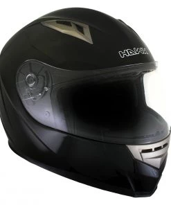 Hawk Helmets Riding Gear Hawk H-510 Glossy Black Bluetooth Full Face Motorcycle Helmet