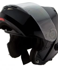 Hawk Helmets Riding Gear Hawk H7000 Glossy Black Modular Motorcycle Helmet With Blinc Bluetooth