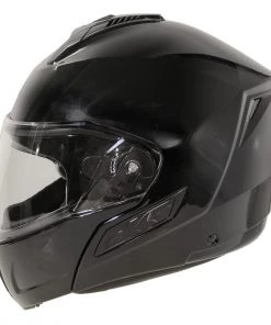 Hawk Helmets Hawk'FX' ST11121 8GB Glossy Black Modular Motorcycle Helmet