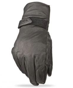 Highway 21 Granite Men's Black Leather Gloves Riding Gear