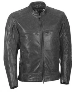 Highway 21 Gunner Men's Vintage Gunmetal Leather Jacket With Armor