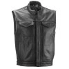 Highway 21 Magnum Men's Black Leather Vest