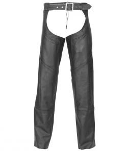 Highway 21 Maverick Men's Black Leather Chaps