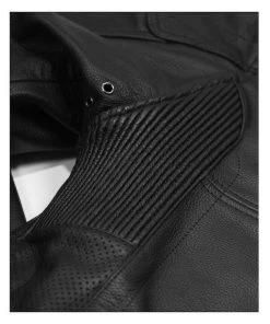 Highway 21 Gasser Men's Black Leather Jacket With Armor Riding Gear