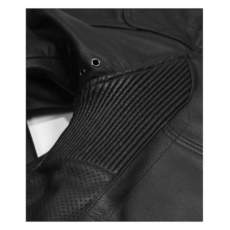 Highway 21 Gasser Men's Black Leather Jacket With Armor Riding Gear