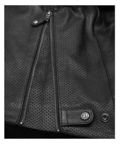 Highway 21 Gasser Men's Black Leather Jacket With Armor Riding Gear