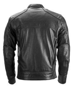 Riding Gear Highway 21 Gunner Men's Black Leather Jacket With Armor