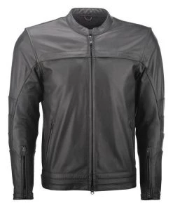 Highway 21 Primer Men's Black Leather Jacket