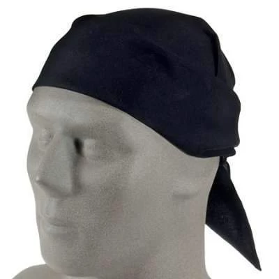 ZanHeadgear B017 100% Cotton Premium Black Bandanna Riding Gear
