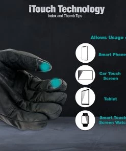 Xelement XG17501SET Men’s Black Heated Textile & Leather Gauntlet Gloves And MP79905 Heated Socks Riding Gear