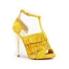 Riding Gear Tiannia Barnes TB-104 'Jackie' Mustard Suede Women’s T-Strap Platform Sandals