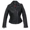 Hot Leathers JKL1009 Ladies Braided Motorcycle Leather Jacket Leather Motorcycle Jackets