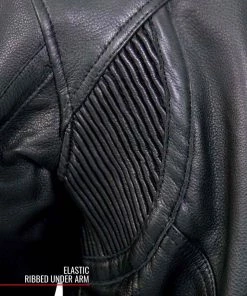 Hot Leathers JKL1032 Ladies Black Leather Jacket With Vented Side Snaps Leather Motorcycle Jackets