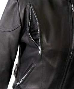 Hot Leathers JKL5001 USA Made Ladies Vented Black Leather Jacket