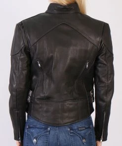 Hot Leathers JKL5001 USA Made Ladies Vented Black Leather Jacket