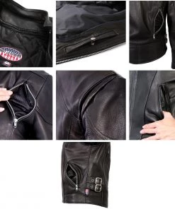 Hot Leathers JKL5001 USA Made Ladies Vented Black Leather Jacket