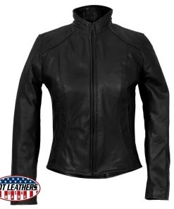 Hot Leathers JKL5003 USA Made Ladies Clean Cut Leather Jacket Leather Motorcycle Jackets
