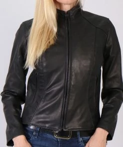 Hot Leathers JKL5003 USA Made Ladies Clean Cut Leather Jacket Leather Motorcycle Jackets