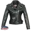 Hot Leathers JKL5004 Ladies Black Premium USA Made Classic Motorcycle Style Leather Jacket