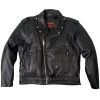 Hot Leathers JKM1002 Classic Men’s Motorcycle Leather Jacket With Zip Out Lining