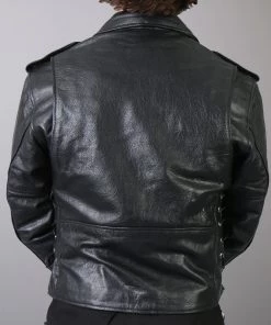 Hot Leathers JKM1002 Classic Men’s Motorcycle Leather Jacket With Zip Out Lining