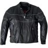 Hot Leathers JKM1004 Men's Leather Vented Scooter Jacket With Reflective Piping Leather Motorcycle Jackets