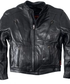 Hot Leathers JKM1010 Men's Vented Leather Jacket Leather Motorcycle Jackets