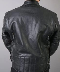 Hot Leathers JKM1010 Men's Vented Leather Jacket Leather Motorcycle Jackets