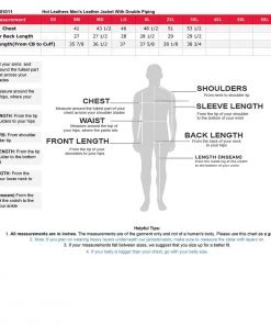 Hot Leathers JKM1011 Men's Black Leather Motorcycle Jacket With Double Piping Leather Motorcycle Jackets